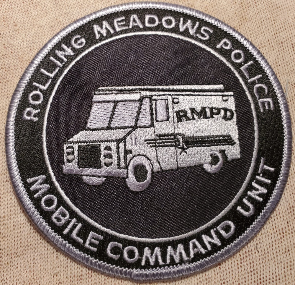 IL Rolling Meadows Illinois Mobile Command Unit Police Shoulder Patch (4In)