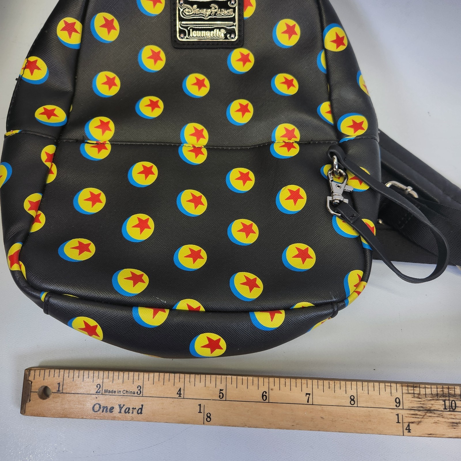 Pixar Luxo Ball Loungefly Mini Backpack Purse Rare Black Yellow Red Blue