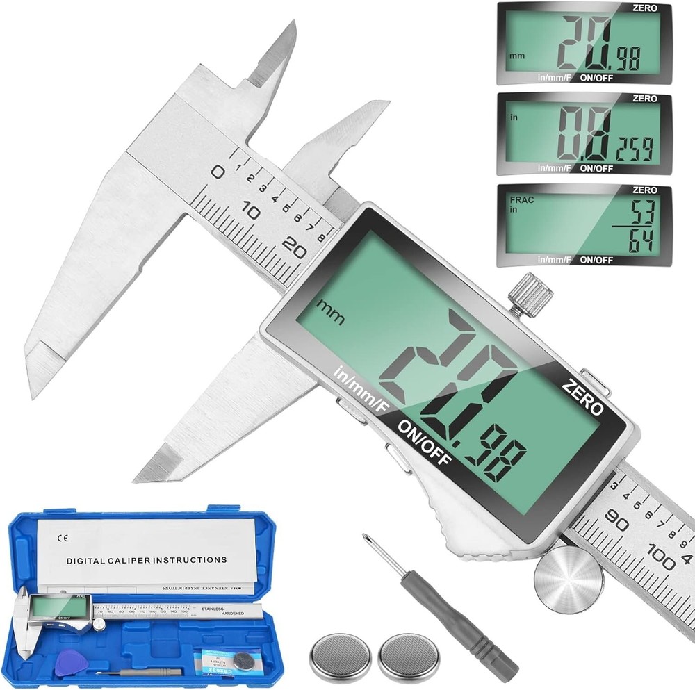 Precision 6-Inch Digital Caliper with Extra Display for DIY Enthusiasts