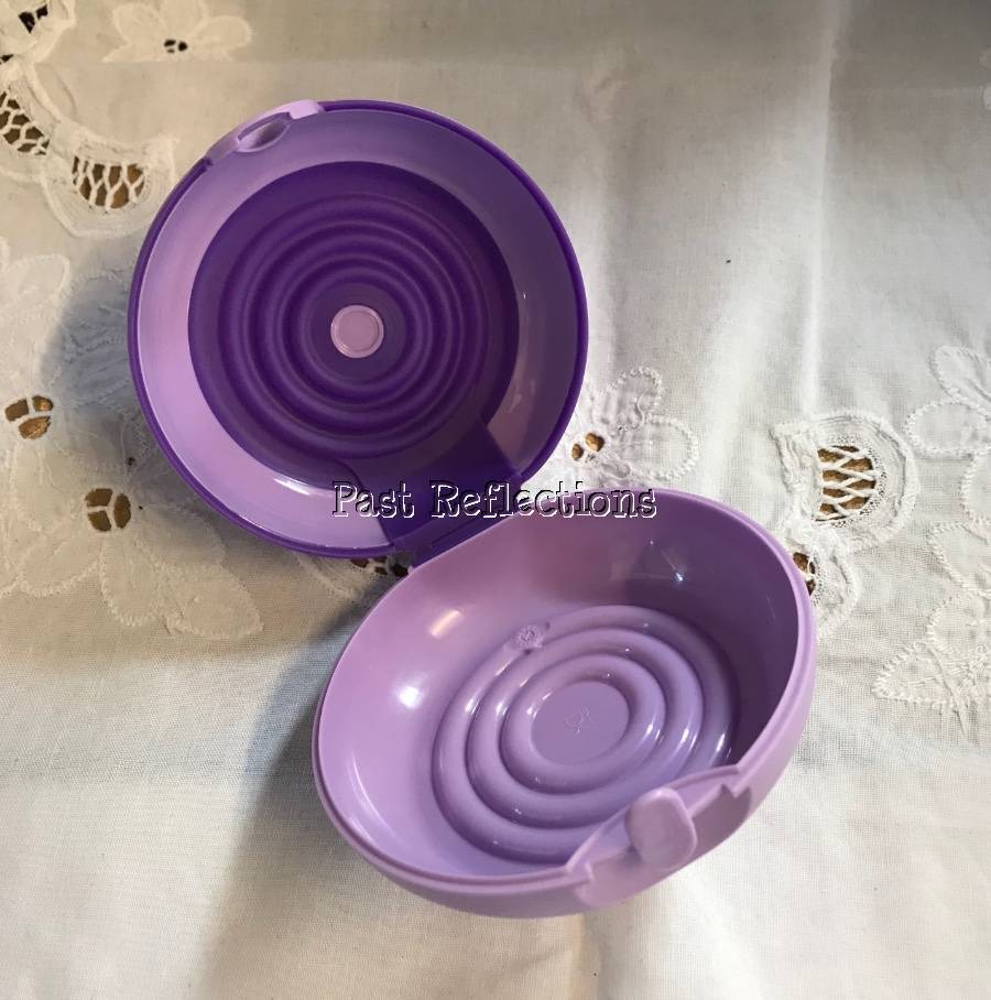 TUPPERWARE ROUND ACCESSORY STUFFABLE ORGANISER KEEPER PURPLE