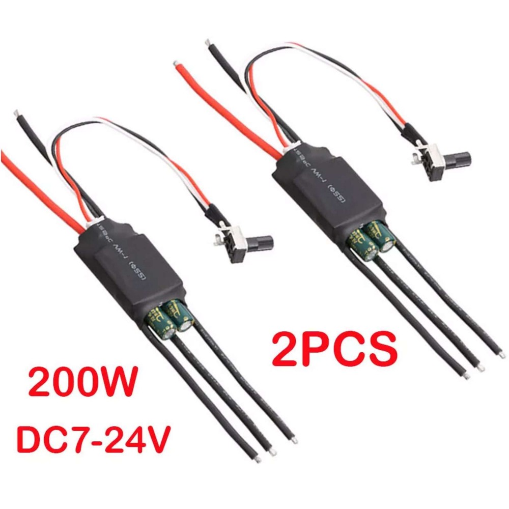 2pcs 3-phase Brushless Motor Driver BLDC ESC Speed Controller 7-24V 200W