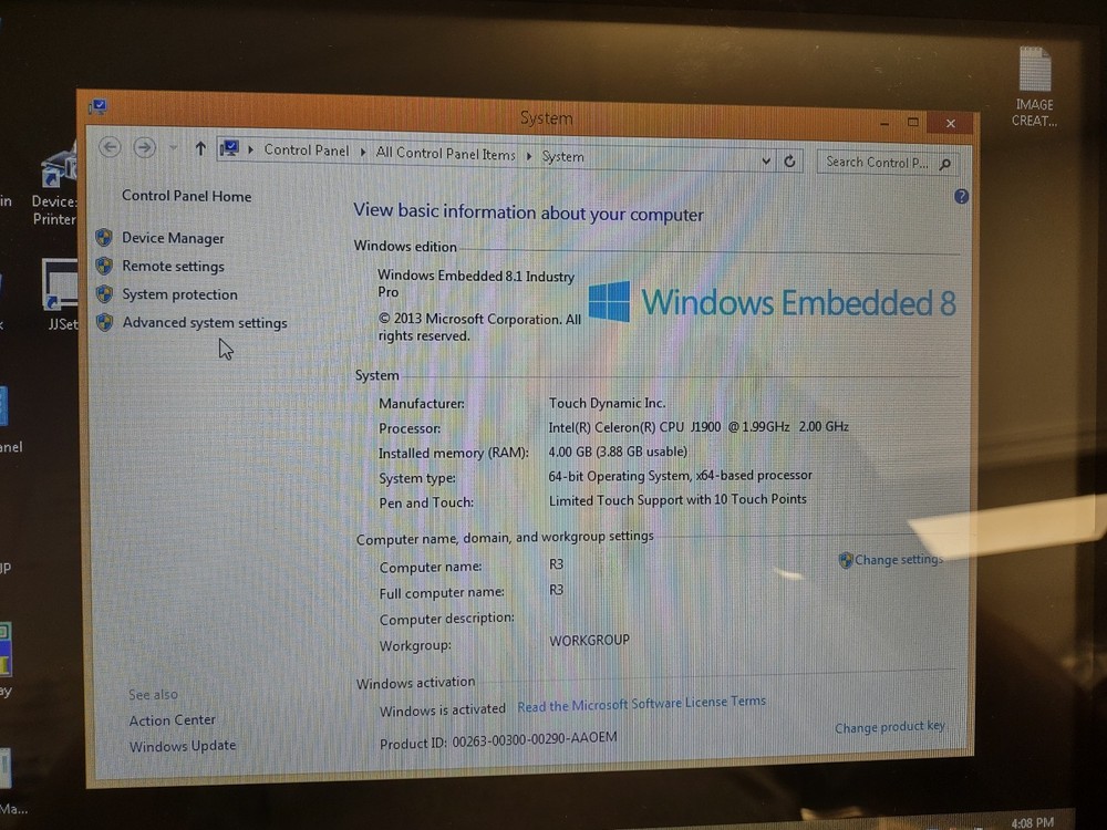 Touch Dynamic Pulse J1900 POS 64GBSSD w/customer screen Win Embedded 8.1