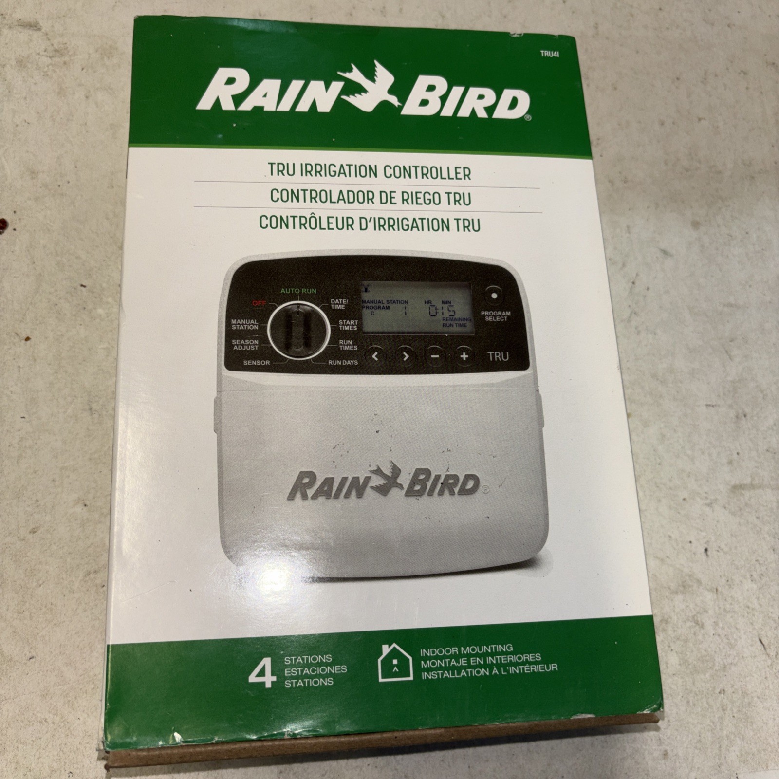 Rain Bird 4 -Station Digital Indoor Smart Irrigation Timer TRU4I. A7 6921