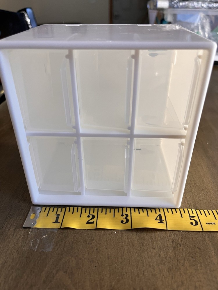 6-Drawer Bead Storage Organizer Plastic, Wall-Mountable