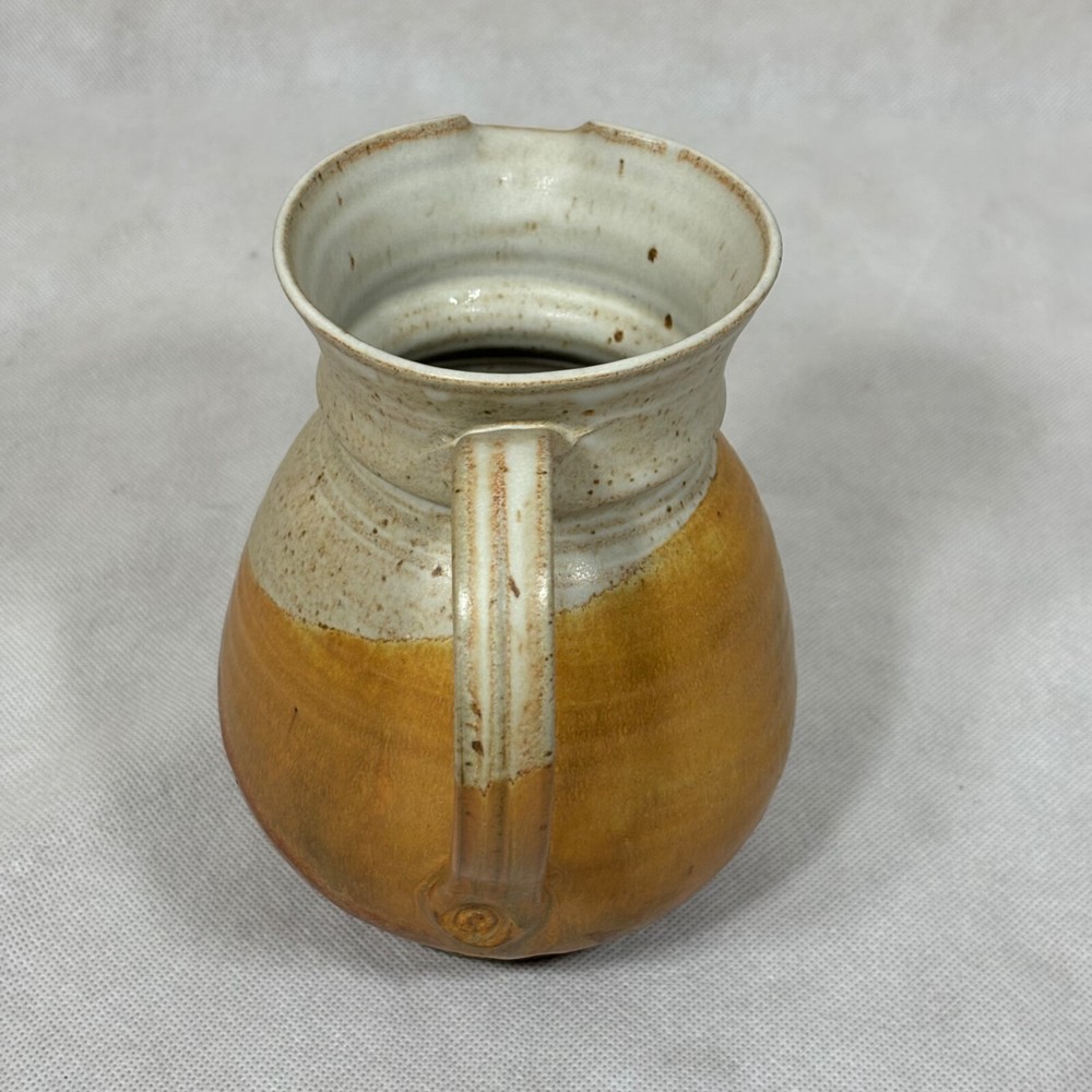 Signed Studio Pottery Multi-Color Pitcher 7"