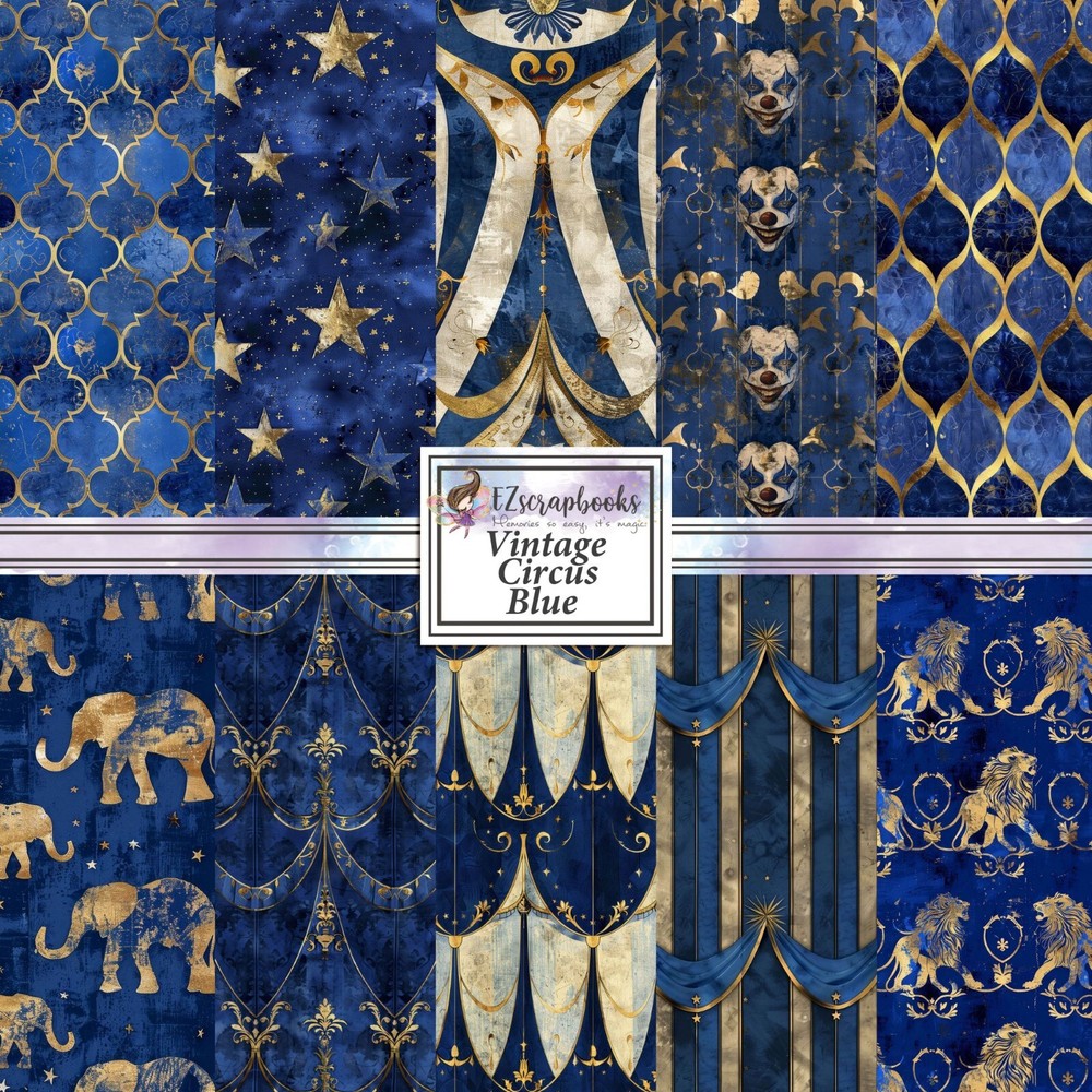 VINTAGE CIRCUS BLUE - Paper Pack
