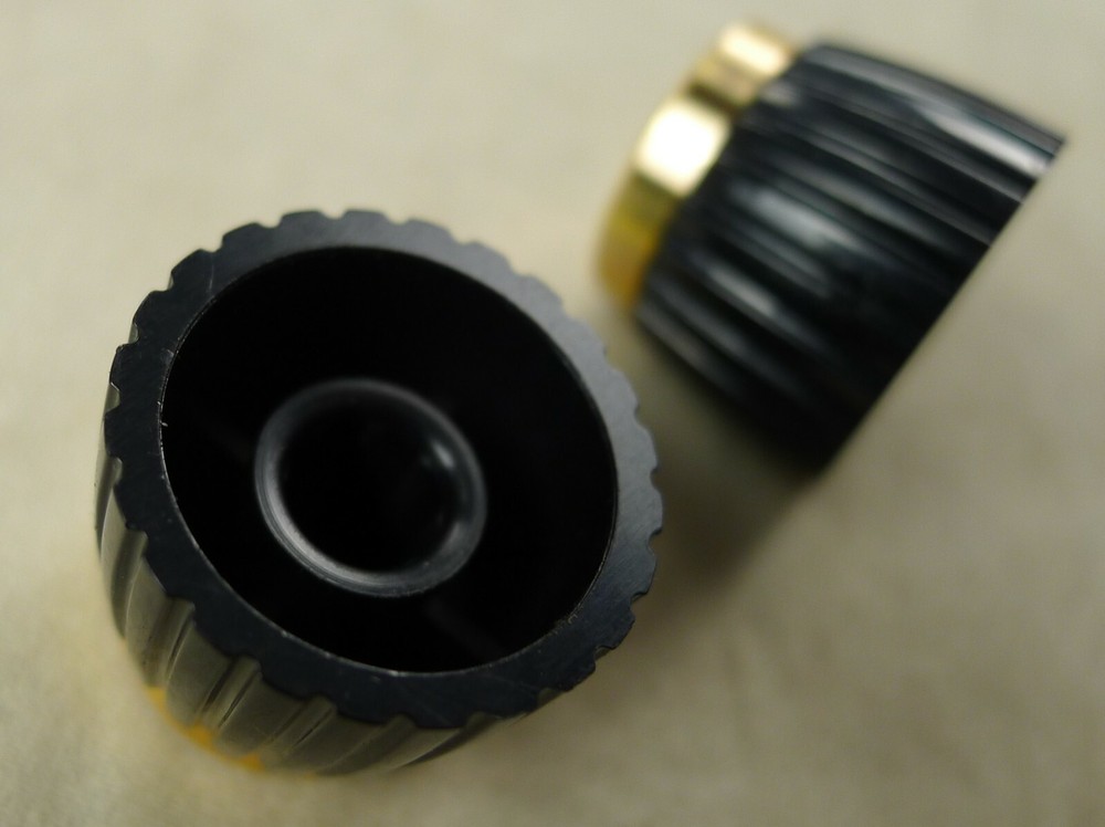 12 pcs Amplifier Knobs Black With Gold Cap Push-On For Marshall AMP Combo