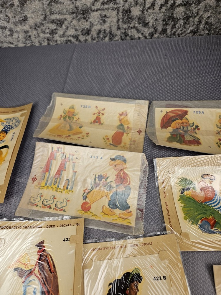 9 vtg duro Decorative Transfers #3