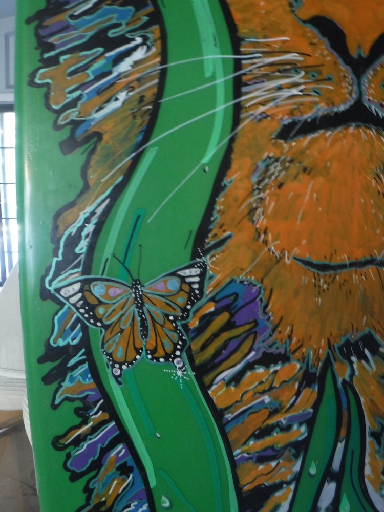 CUSTOM ART 9'0" LONGBOARD SURFBOARD preowned