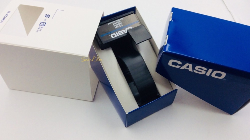 1 NEW CASIO Original Blue Watch Box Storage Case Display Cradle & Instruction