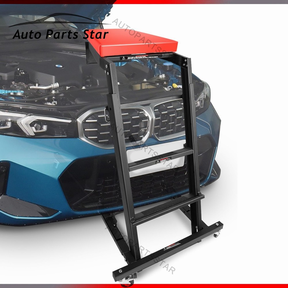 Adjustable 45 to 66 in Height Foldable Automotive Engine Topside Rolling Creeper