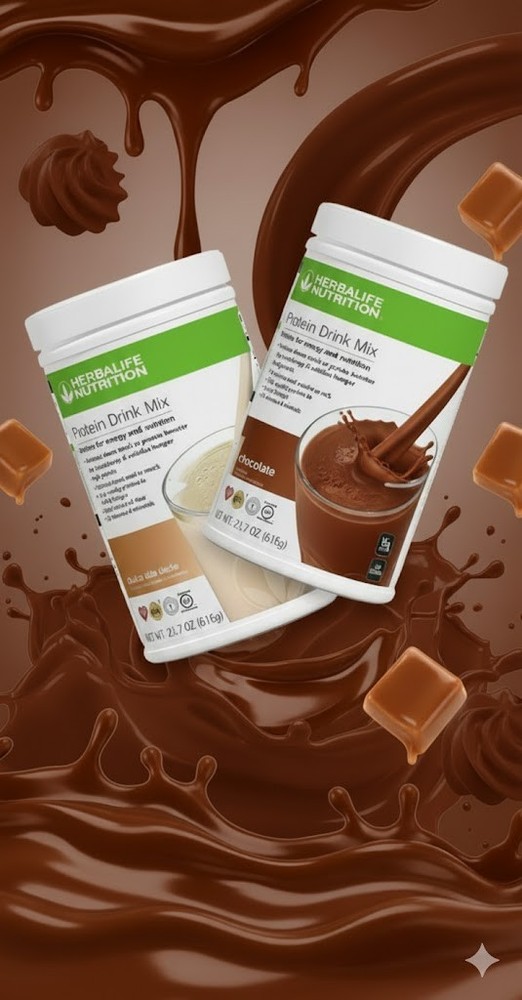 Herbalife Chocolate Protein Drink Mix + Dulce De Leche Formula 1 Set
