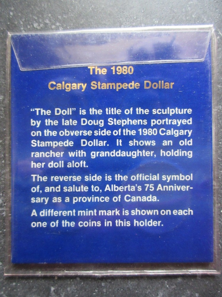 1980 Calgary Stampede Four Mint Mark Dollar Set