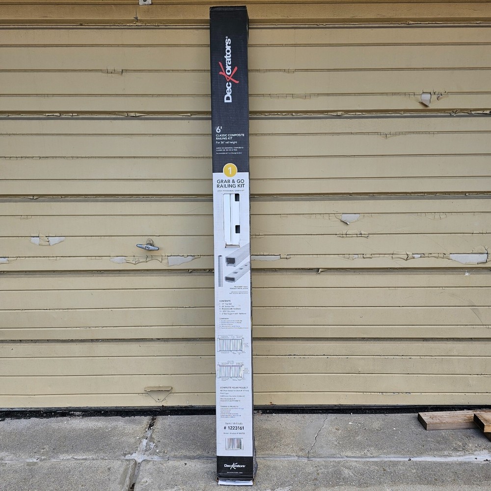 NIB: Nice 6' long White Composite Deck RAILING KIT (Posts Not Included)