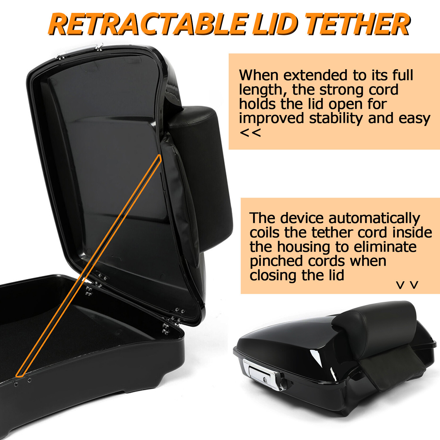 Razor Pack Trunk Pad Two-Up Rack Fit For Harley Tour Pak Street Road Glide 14-25