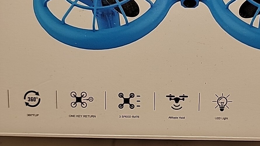 Dragon Touch DK01 Mini Drone - Remote Or Hand Control Operation.