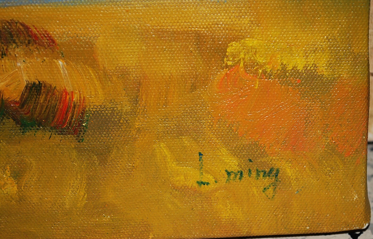 HORSE RUNNING ALONG OCEAN Original Art ACRYLIC PAINTING/CANVAS Signed 36" x 24"