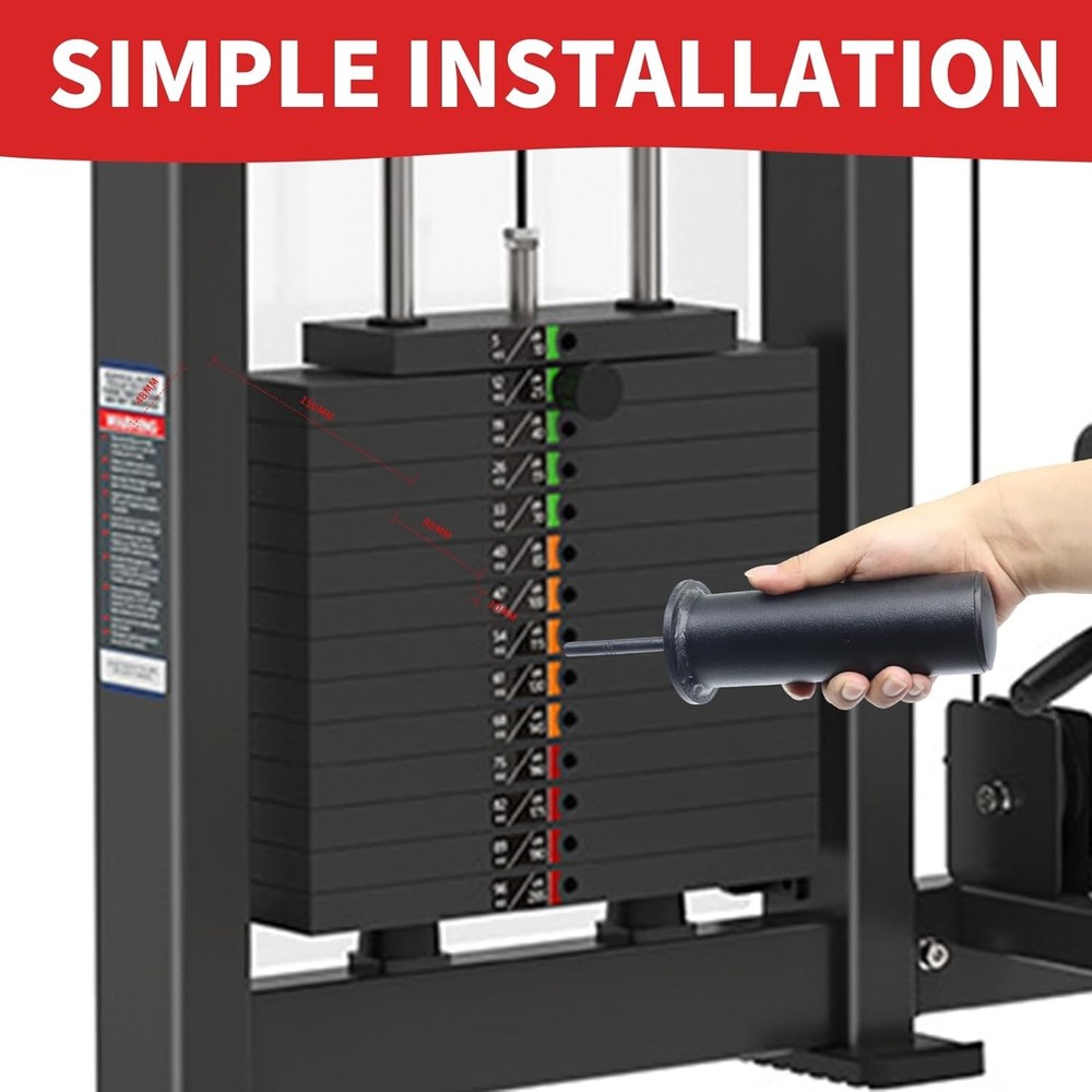 Weight Stack Pin with Spring Clip Collar Weight Stack Extender Pin for Cable ...