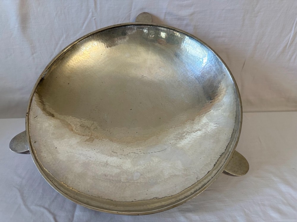 Vintage Germany 800 Hammered Silver Three Legs