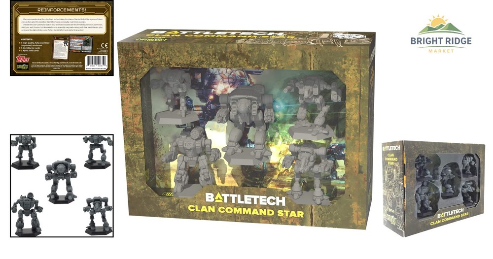 Battletech Clan Command Star Force Pack with 5 Fully Assembled Miniatures