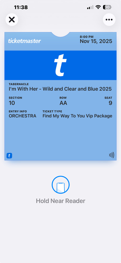 I'm With Her concert ticket VIP experience