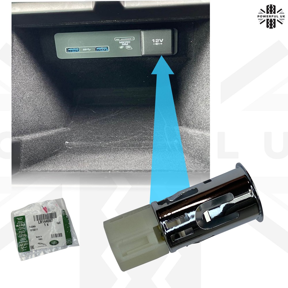 Genuine Power Outlet Cigar Socket Lighter Base for Range Rover Evoque 2016+
