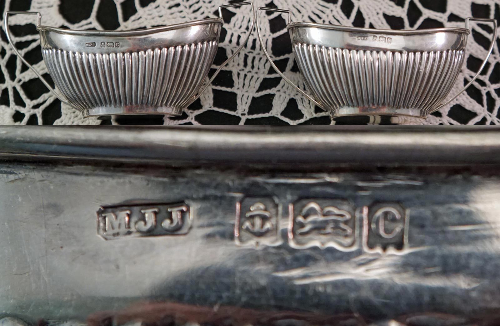 2 Handled Bowls Master Salts Silver Bowls Matthew John Jessop Birmingham 1902
