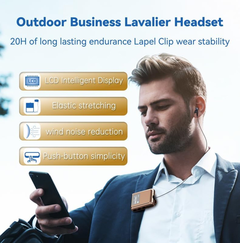 K89 Wireless Business Bluetooth Headset with LCD Display, Retractable Single Ear