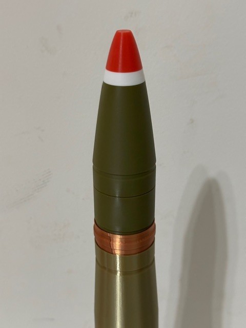 3D Printed 40mm BOFORS HE High Explosive Shell with casing Replica Model Display