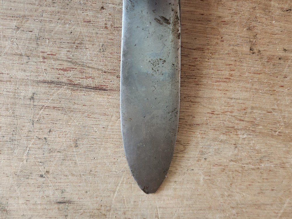 Fixed Blade Knife No Handle Not Sharp Broken Tip Unbranded Vintage HELP
