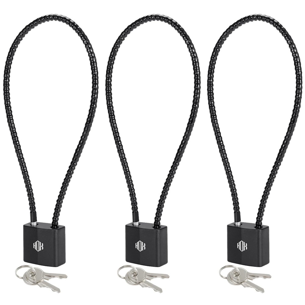 Cable Locks with Keys - Keyed Alike Cable Safe Lock, for Firearm Locking and ...
