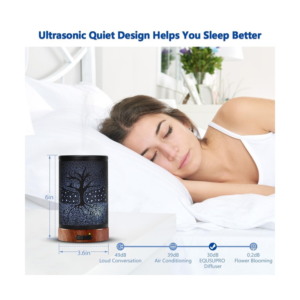 Aromatherapy Essential Oil Diffuser 150ml- Electric Cool Mist Aroma Diffuser ...