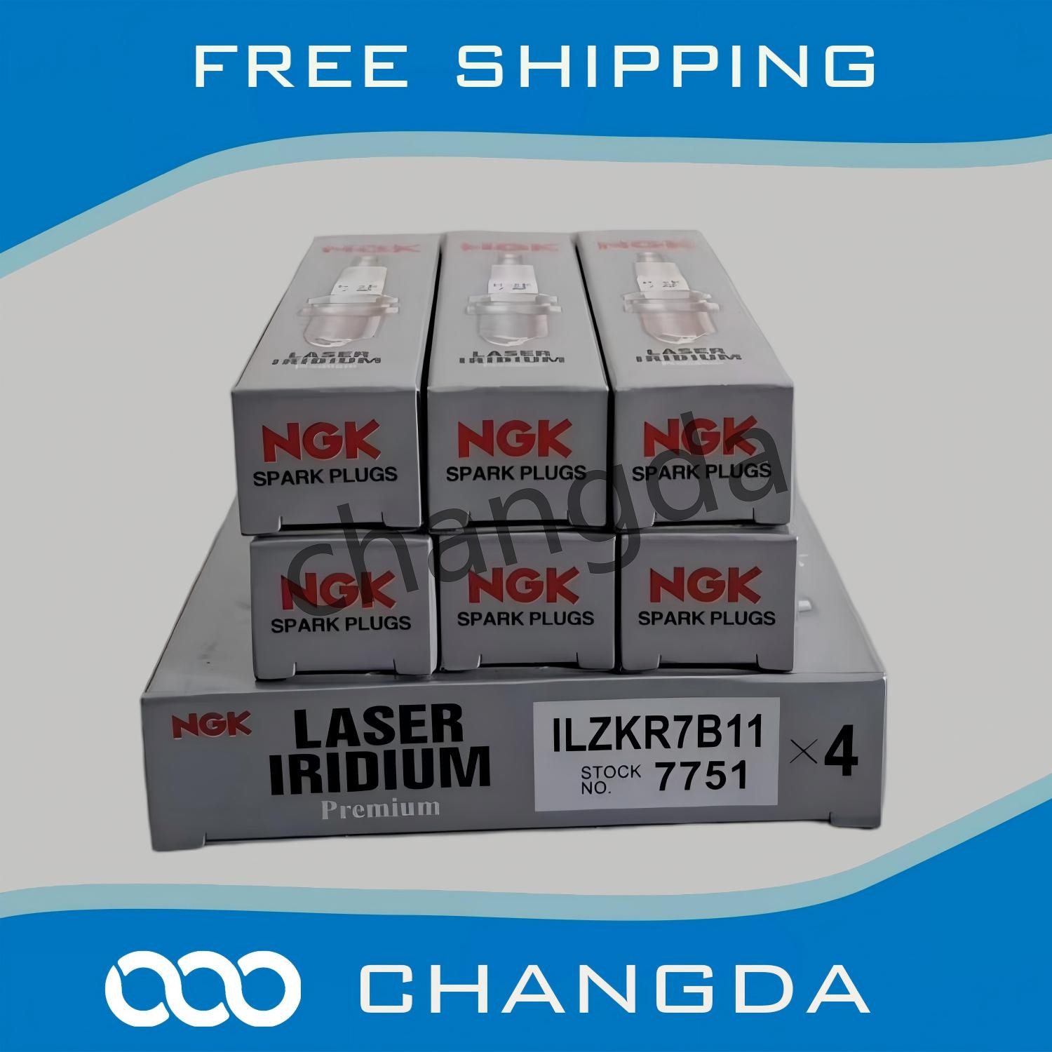 Set of 6 NGK 7751 Genuine Authentic Laser Iridium and Platinum Spark Plugs US