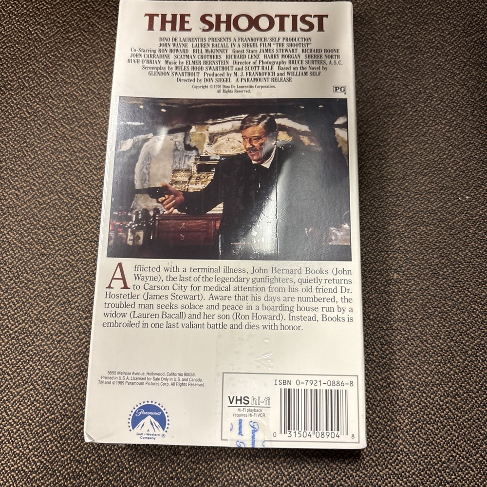 The Shootist (VHS) Sealed