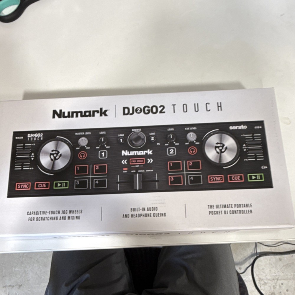 Numark DJ2GO2 Touch Portable Double Deck Controller Touch Jog Wheels Software