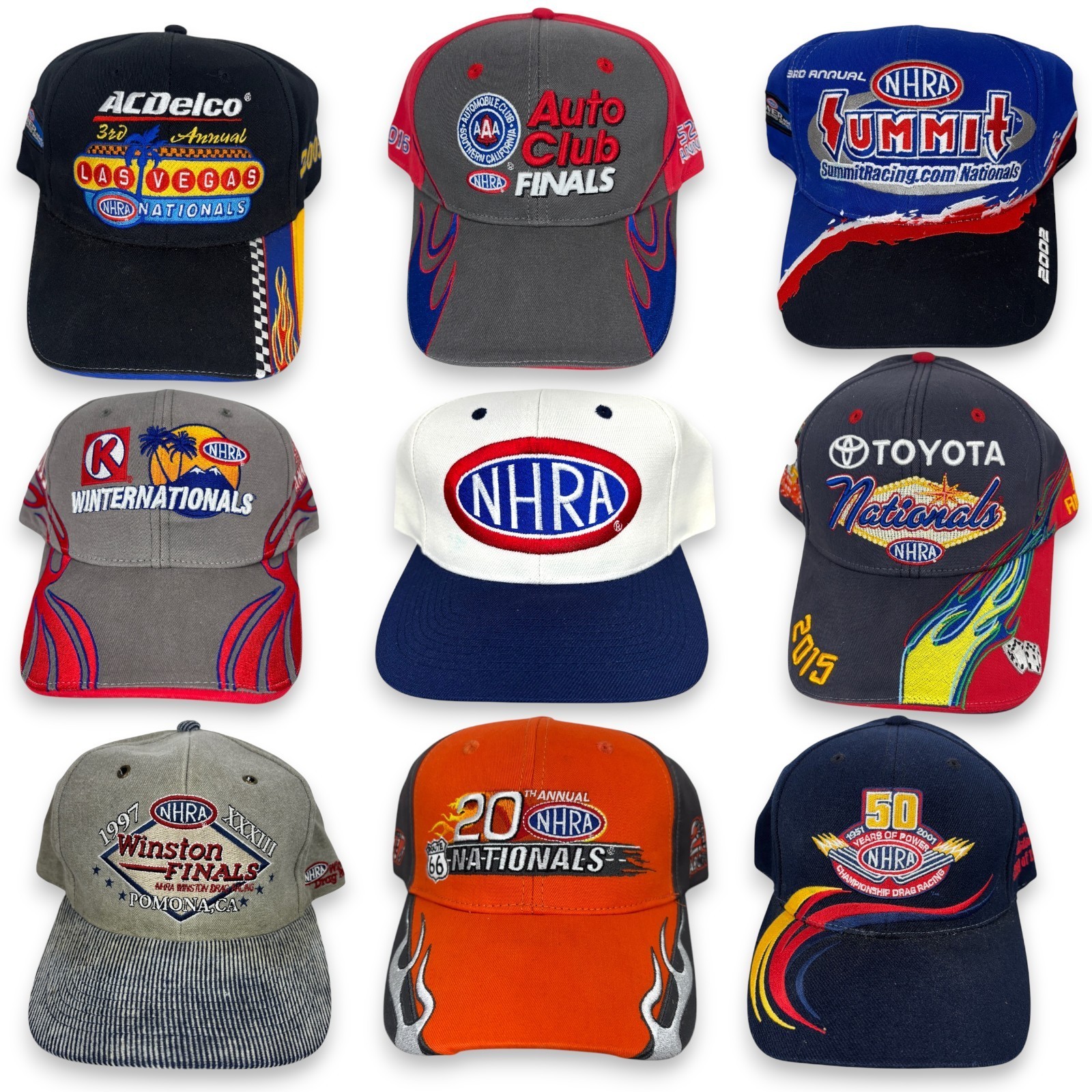 Vintage NHRA Racing Hats – Official Event Caps (Select Style)