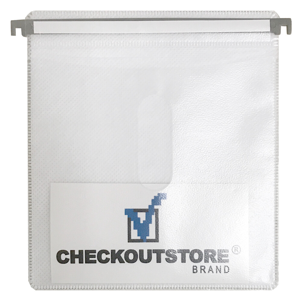 CD Double-sided Refill Plastic Hanging Sleeve White Lot