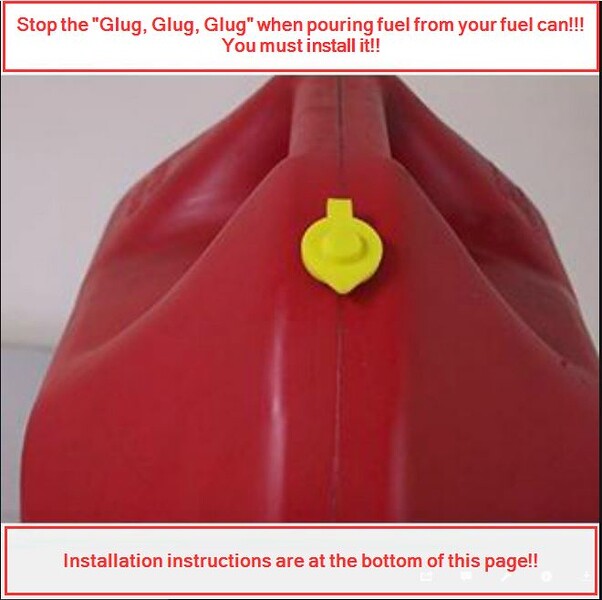 4 - Yellow VENT CAPS Gas Fuel Can Midwest Blitz Wedco Briggs Scepter HEAVY DUTY