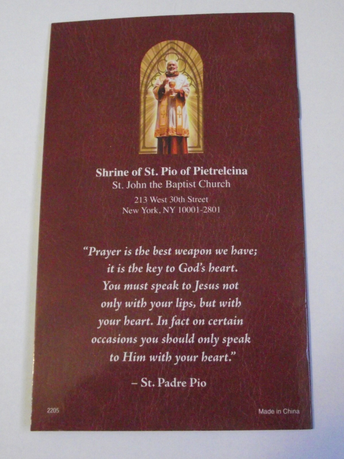 Vintage Patron St Saint Padre Pio Pio's Devotions relic prayer book booklet