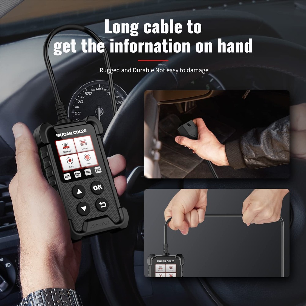 MUCAR CDL20 OBD2 Scanner Car OBD Diagnostic Fault Code Reader Tool Check Engine