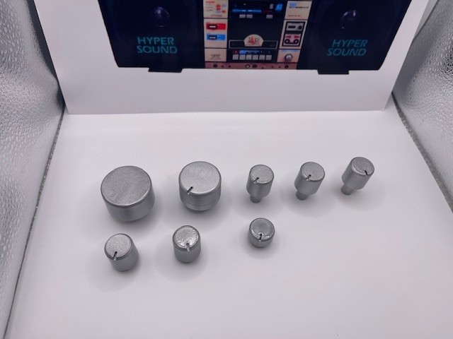 Ghetto Blaster/Conion C126F/Parts/Replica knobs/Updated True Chrome finish