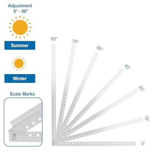 2 Sets 45'' Solar Panel Mount Brackets for 100-400 Watt Solar 45 IN 2 Sets