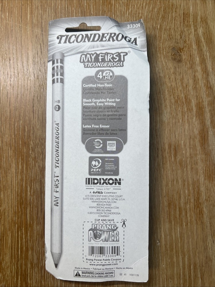 Ticonderoga My First Pencil, #2HB, 4 Ct, Sharpener