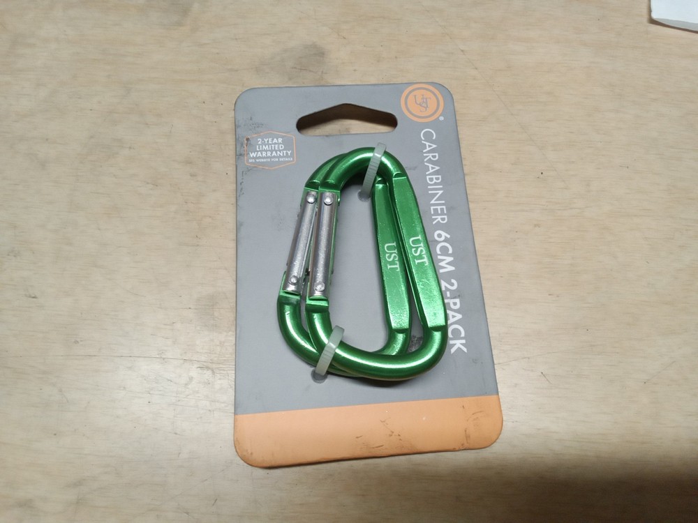 UST Carabiner 6Cm 2- Pack Green