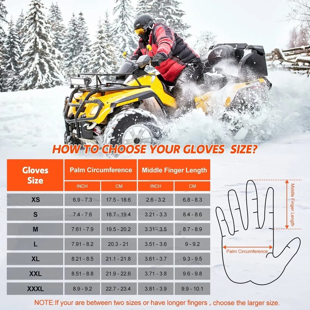 Motorcycle Heated Gloves Touchscreen Waterproof