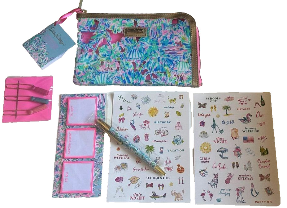 NWT Lilly Pulitzer Agenda Accessories Pack