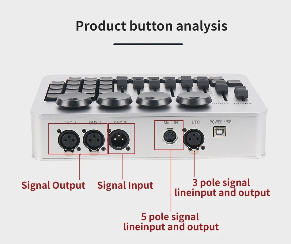 New MA Series Mini MA2 Command Wing DMX Controller Lighting Console Mixer Board