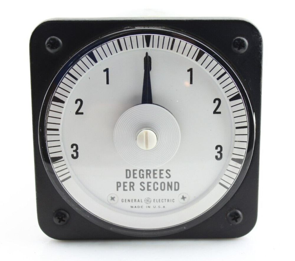 NOS Qty 1 GE Type DB-18SYU Panel Meter Tachometer Voltmeter Degrees Per Second
