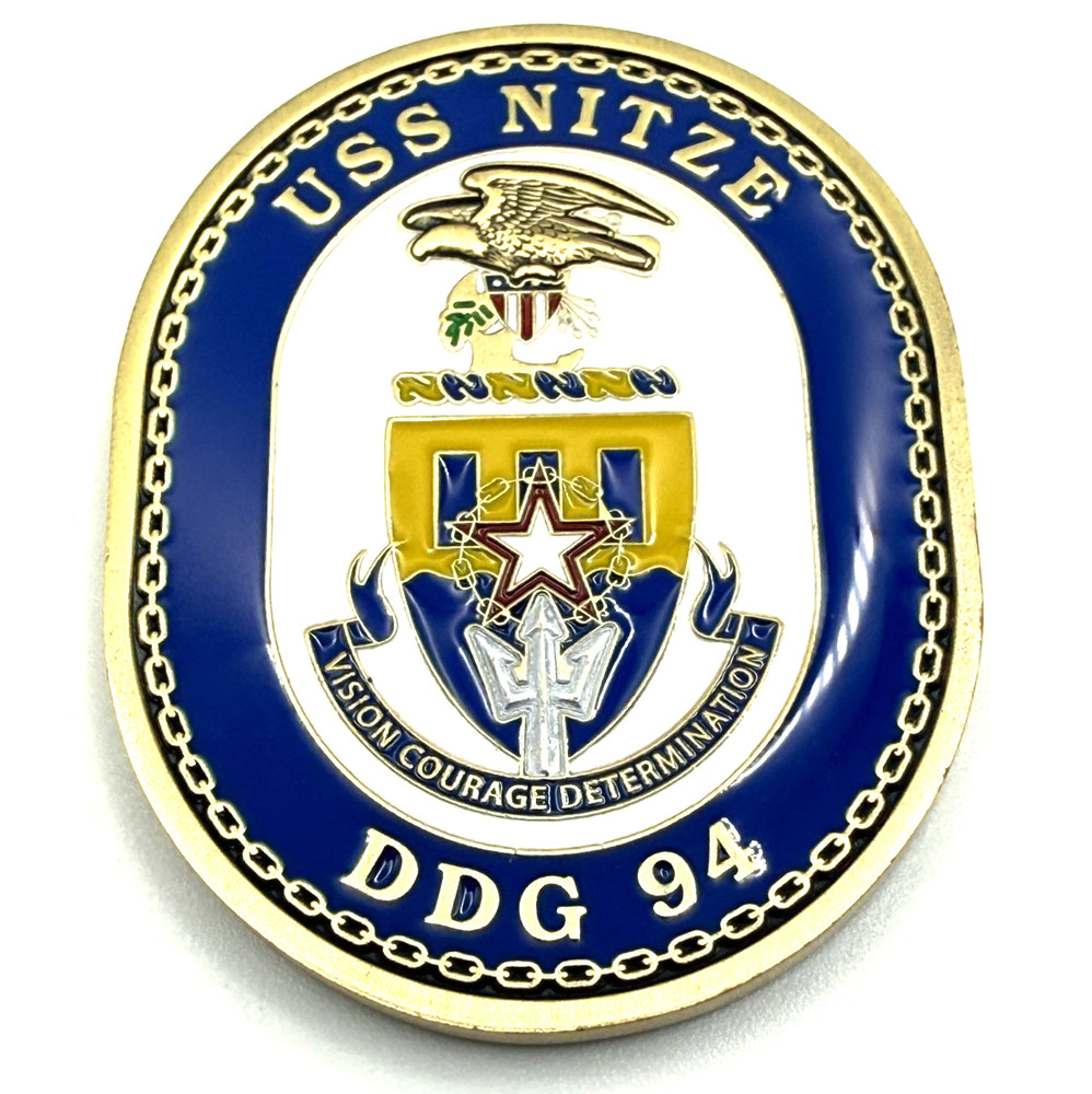 A1 USS NITZE DDG 94 Navy Challenge Coin