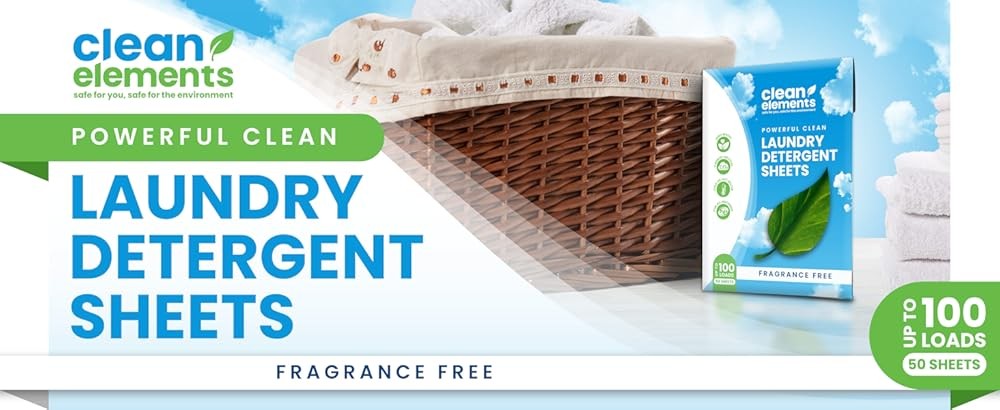 Laundry Deternt Sheets Fragrance Unscented, Eco Earth Friendly
